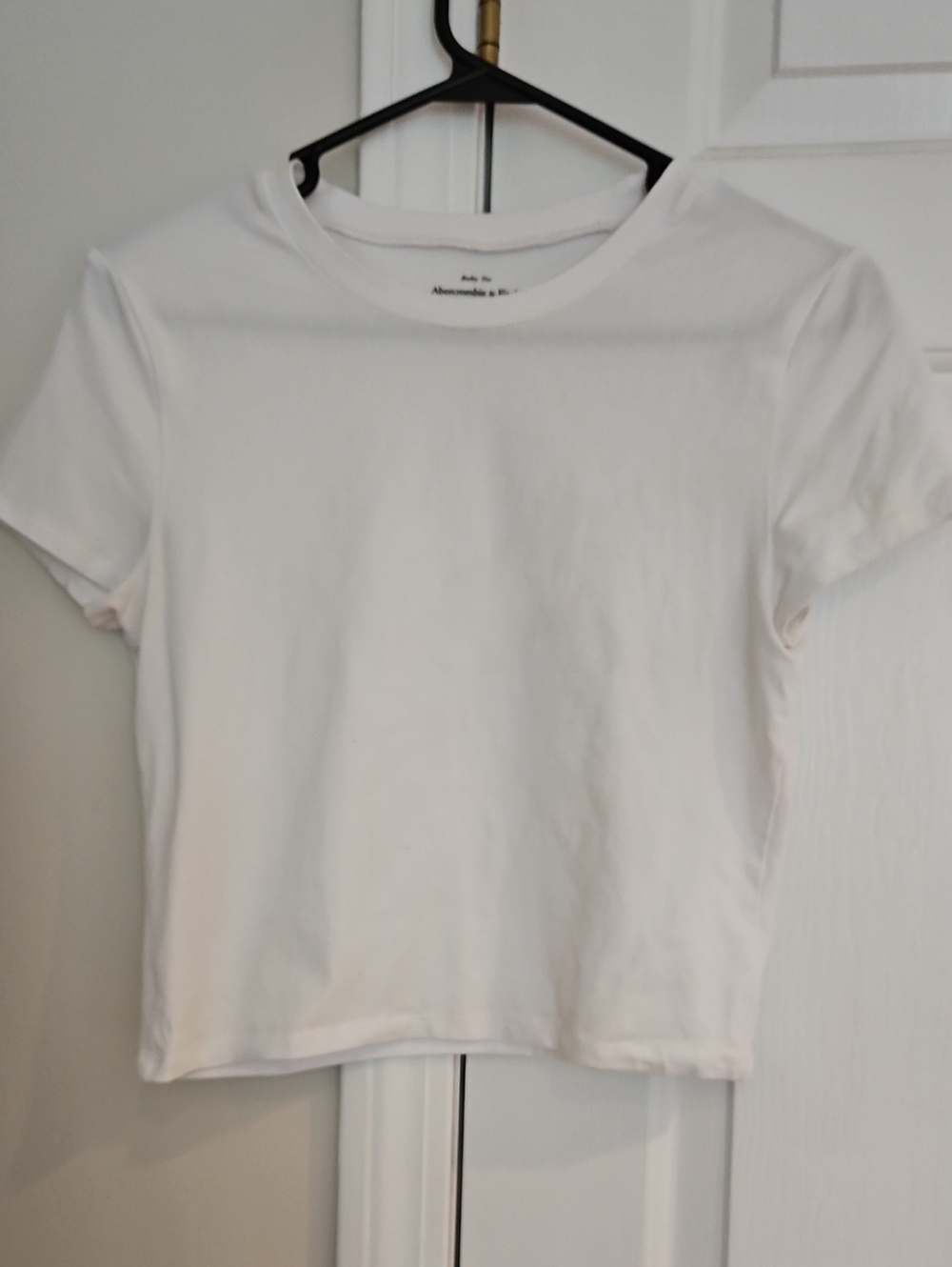Abercrombie And Fitch Essentials Baby Tee White Short Sleeve Medium M